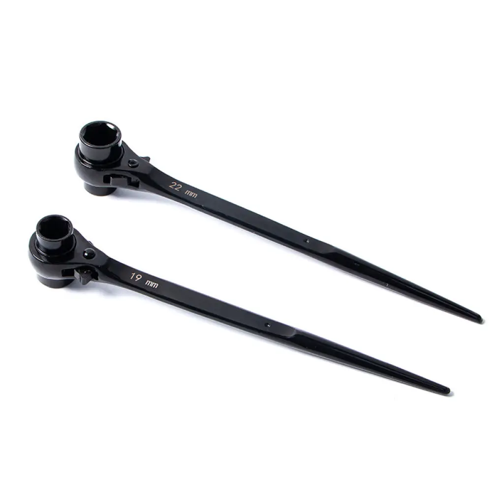 Double Head Ratchet Wrench Tail Spanner Steel Socket Tool Quick Operating Maintenance Equipment For Tight Bolt Spaces