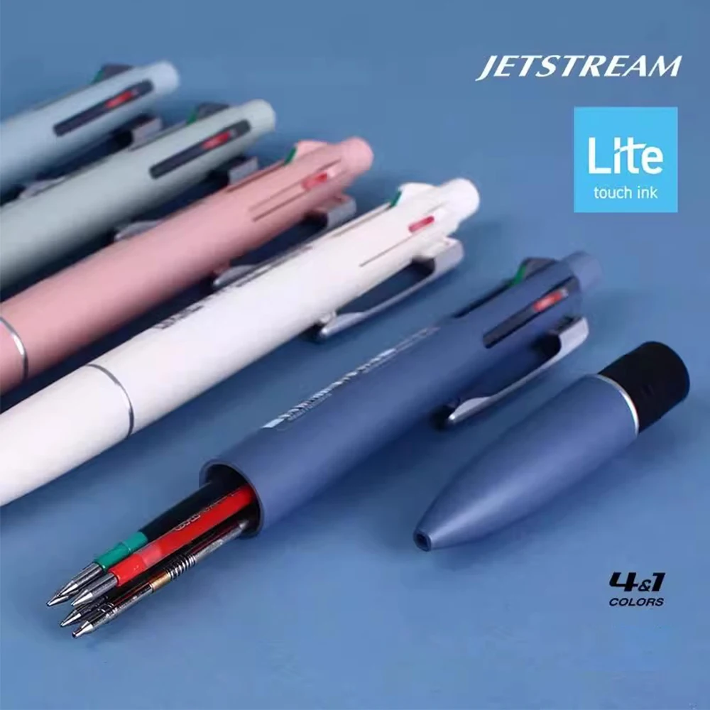 Japan UNI JETSTREAM Multifunctional Pen Ballpoint Pen+mechanical Pencil 4-in-1 Lite Oil Pen School Stationery Office Supplies