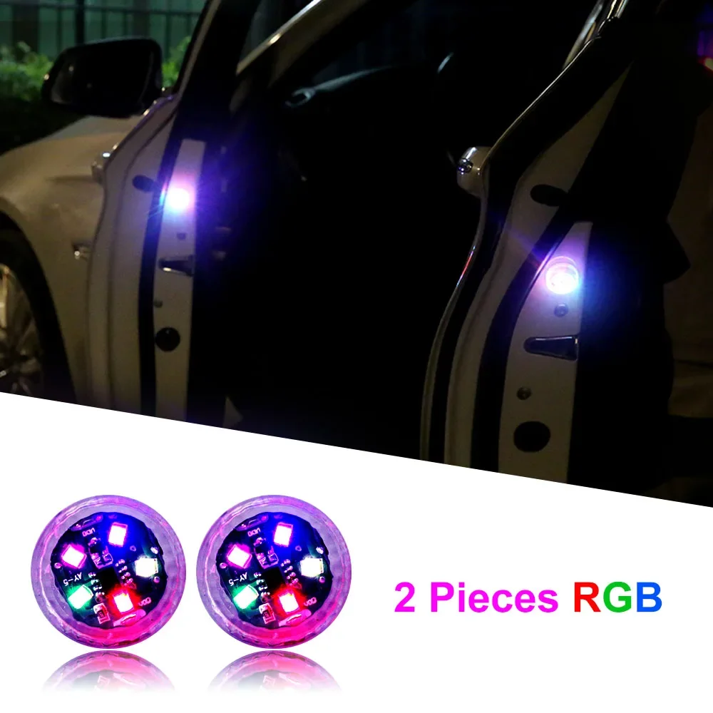 1/2/4 stücke Universal LED Auto Öffnung Tür Sicherheit Warnung Anti-kollision Lichter Magnetische Sensor Strobe blinkende Alarm Lichter