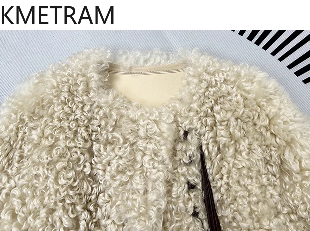 Natural toscana lã pele de carneiro dupla face jaqueta de pele feminina luxo curto casaco de pele real inverno roupas femininas 2025 jaquetas peludas