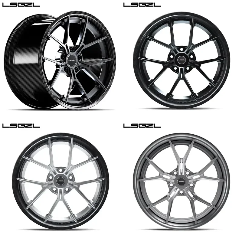 i LSGZL For GLE350 450 Coupe modified Larte carbon fiber enveloping kit with mesh hub tail fins Carbon fibre wheel