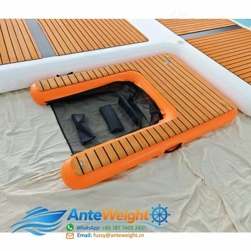 Portable Inflatable Boat Ramp Float Ramp Ladder on Water Pet Boat or Pool Floating Climb Air Dock Platform Dog Ramp