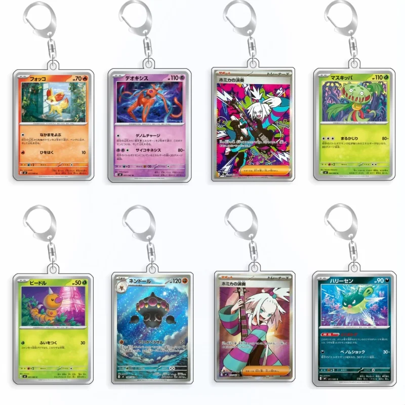 Llavero de acrílico con diseño de Pokémon Elf Qikchu Liko Deoxys Arven Greninja Clodsire, hecho a mano, bonito, de dibujos animados, anime, regalo, 5 cm