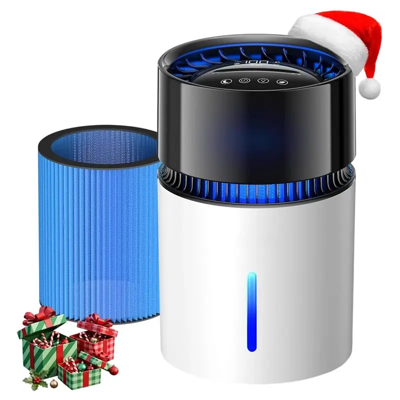 A78E-3L Mist-Free Evaporative Humidifier For Bedroom, Top Fill Humidifier Work With Tap Water, Touch Control,USB Powered
