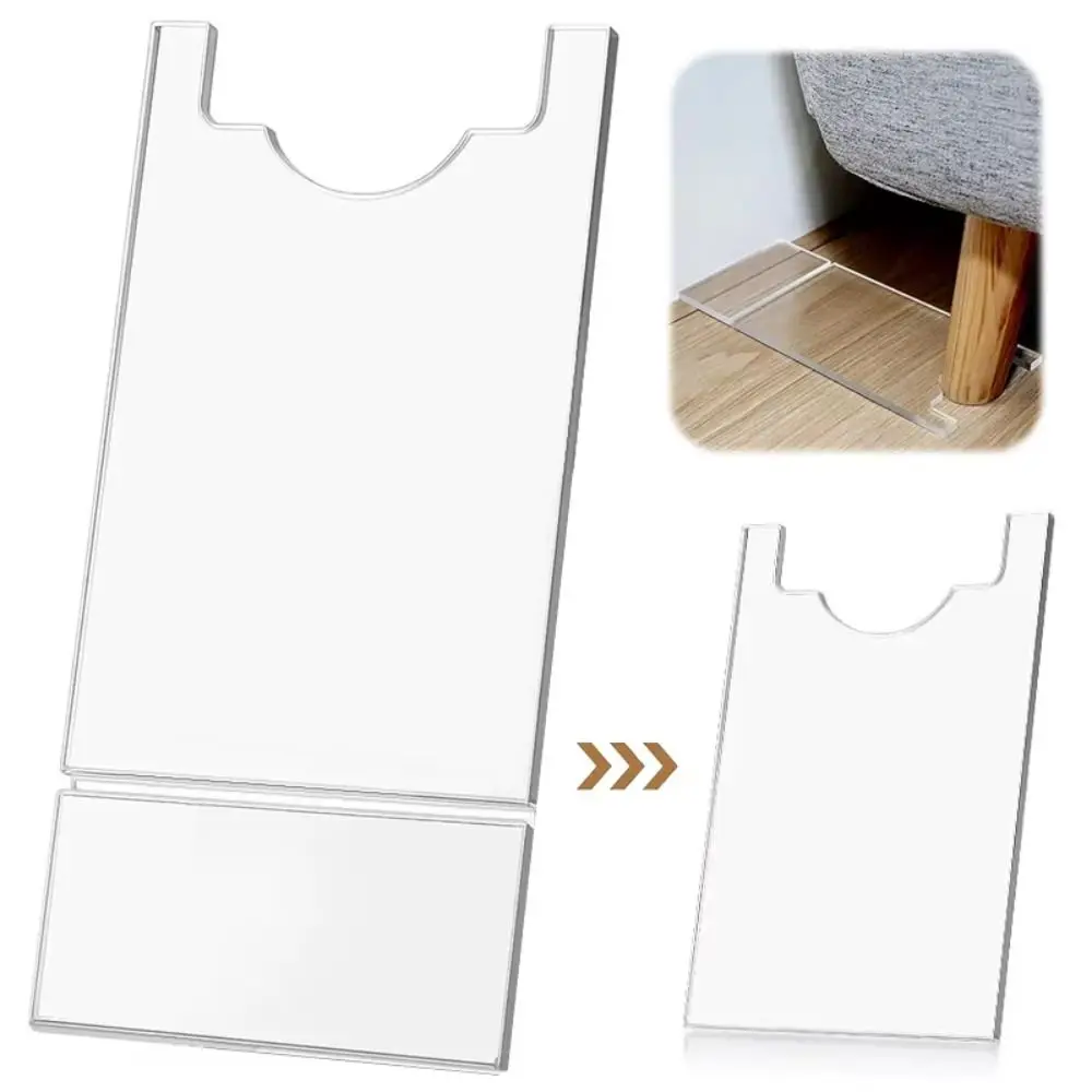 Easy Outlet Access Transparent Couch Stopper Adjustable Universal Wall Spacer Non-Slip Acrylic Wall Protector Couch