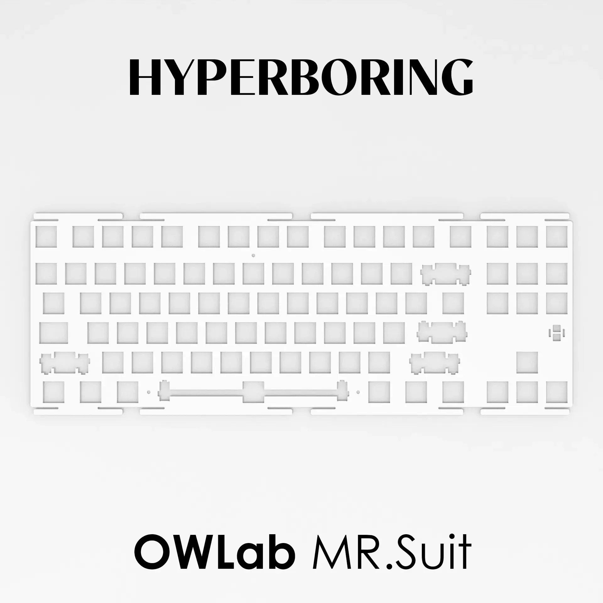 OWLab Mr.Suit80 Keyboard PC Aluminum FR4 Plate PCB mount and Plate mount Types