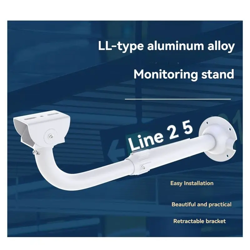 ABKN-Surveillance Camera Telescopic Bracket L-Shaped, Adjustable 30-60Cm Ideal For Outdoor Security Equipment