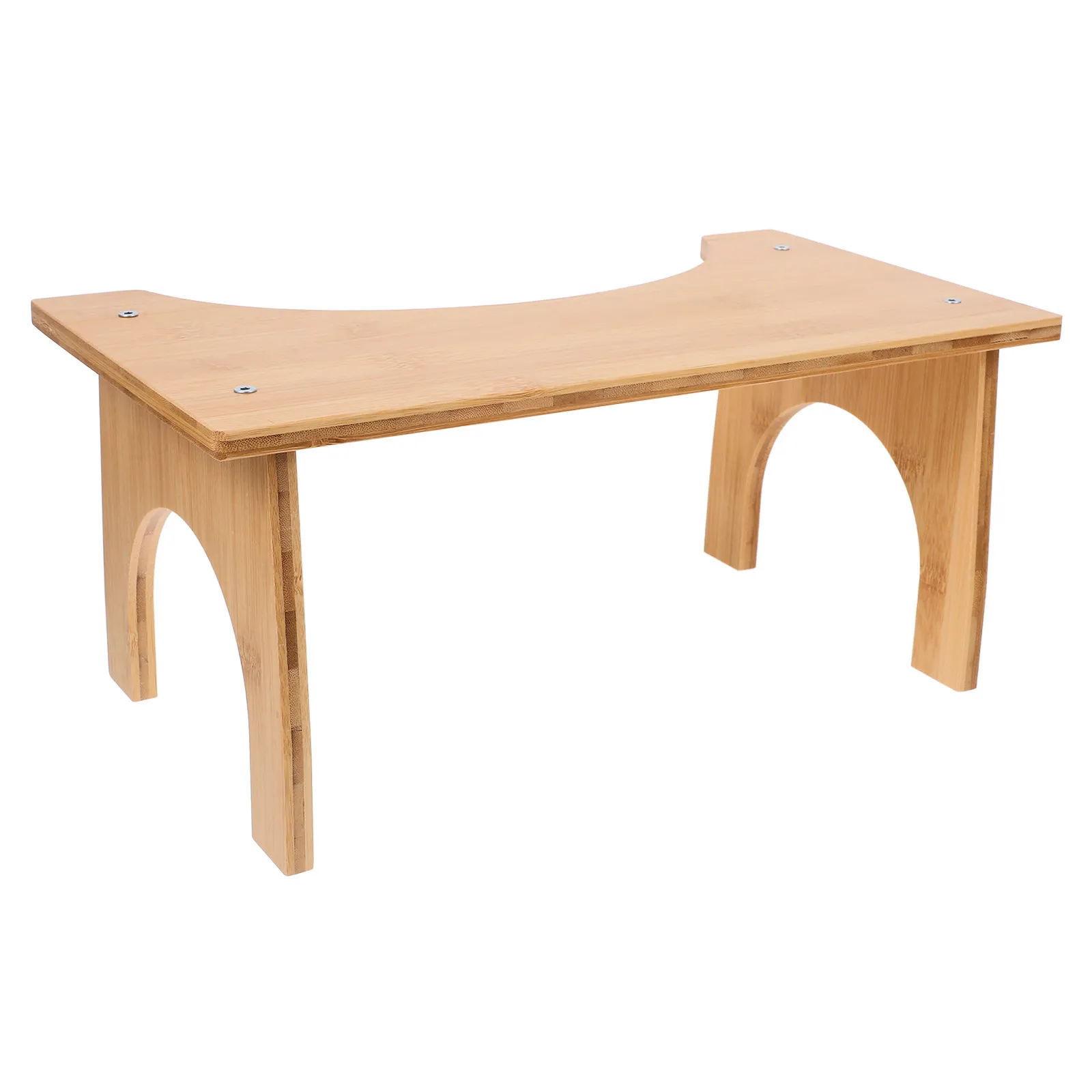 Natural Solid Wood Toilet Stool Squat Posture Footrest Space Saving Bathroom Aid for Pregnant Women and Adults