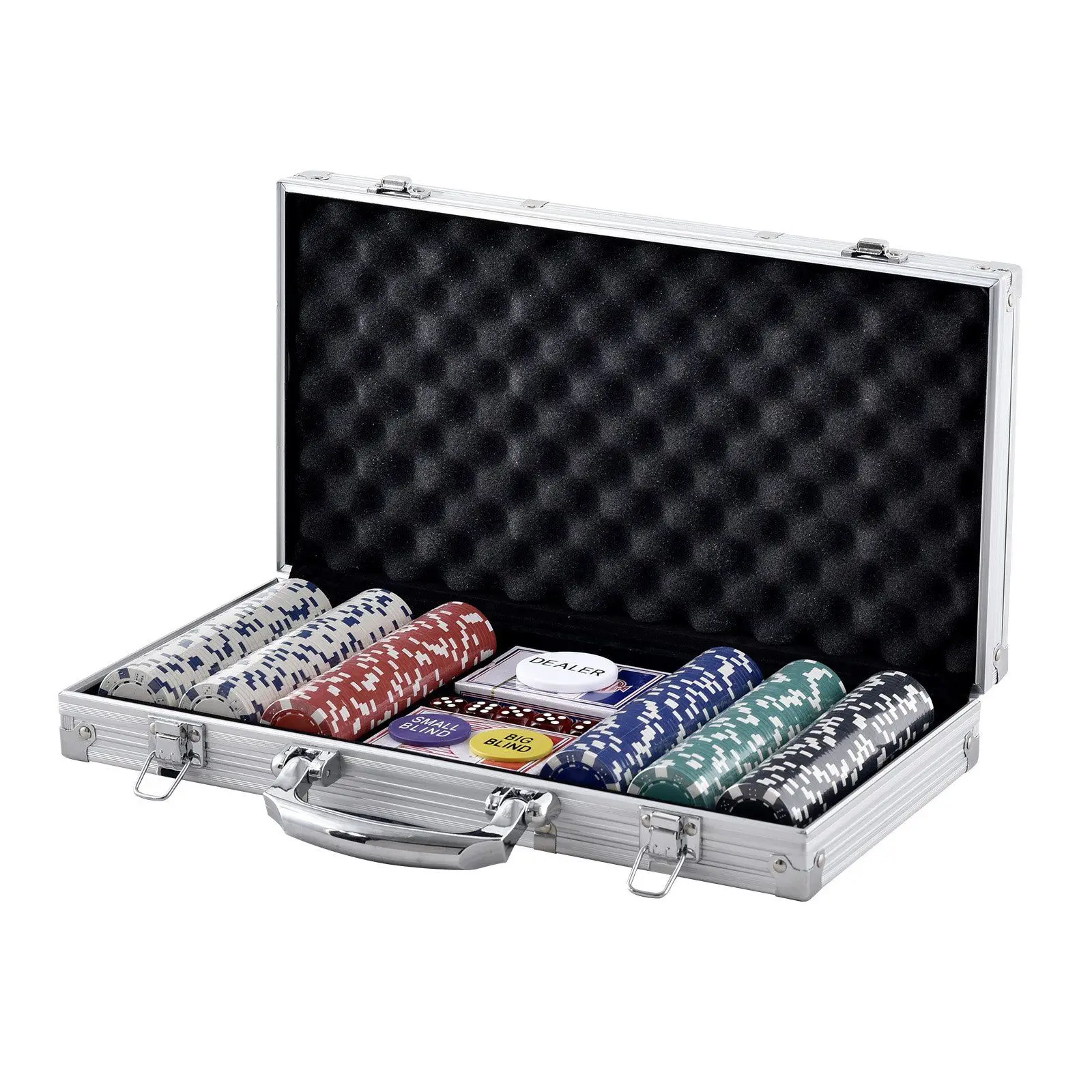 

300-Piece Poker Set - Vegas Style 11.5g Chips w/Aluminum Case, 2 Card Decks & Casino Accessories