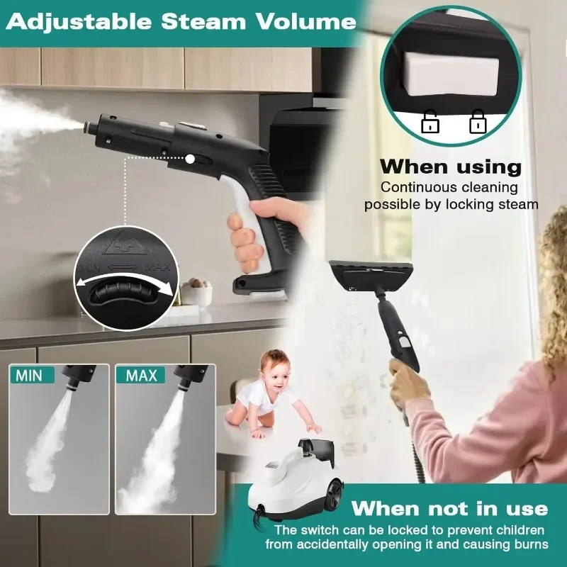 High Quality Portable Steamer with Hot Water High Pressure Handheld Steam Cleaner for Home Kitchen