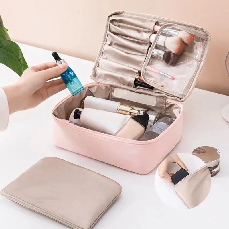 

Ladies Portable Cosmetic Bag Large-capacity Travel Washing Bag Three-dimensional Makeup Storage Bag Female Toiletry Kit Bag