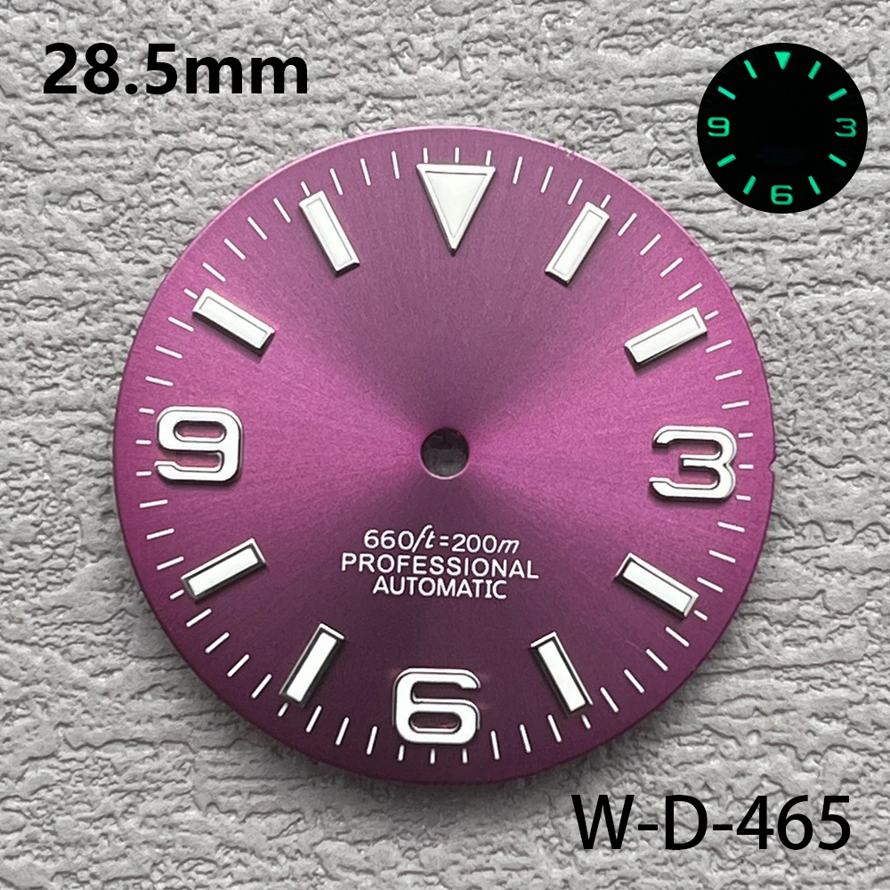 28,5 мм S Logo Ex plorer Sunray циферблат подходит для механизма NH35/NH36/4R/7S зеленый светящийся аксессуар для модификации часов 3/3,8/4O'clock