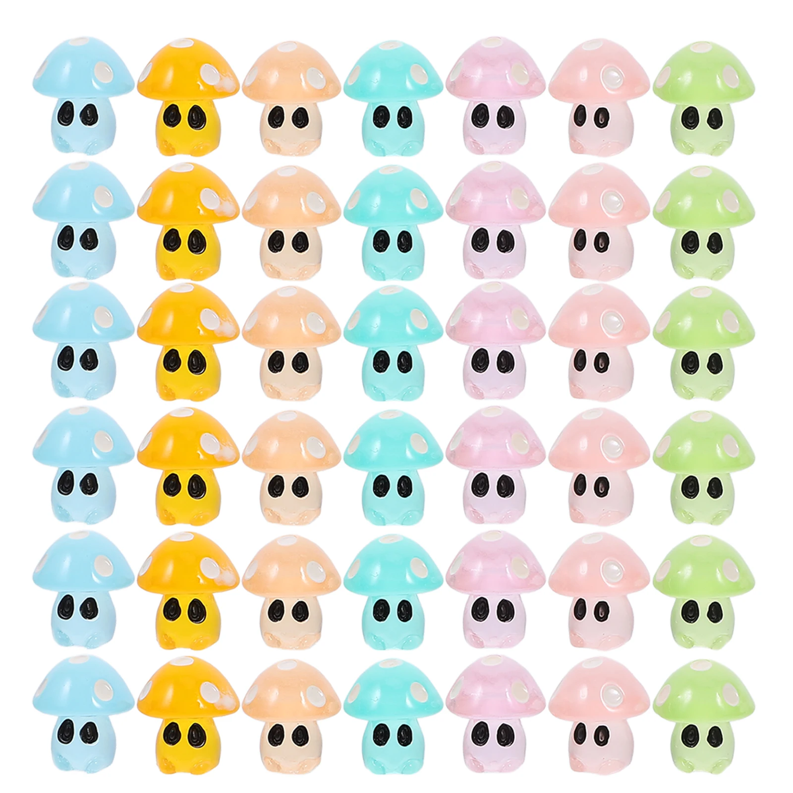 35-delige Glow-in-the-dark Paddestoelornamenten Lichtgevende Miniaturen Paddestoelen Fee Diverse Bonsai Kleurrijke Tuin Gloeiend