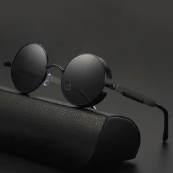 Retro Punk Sunglasses round Reflective Glasses Sunglasses for Men and Women