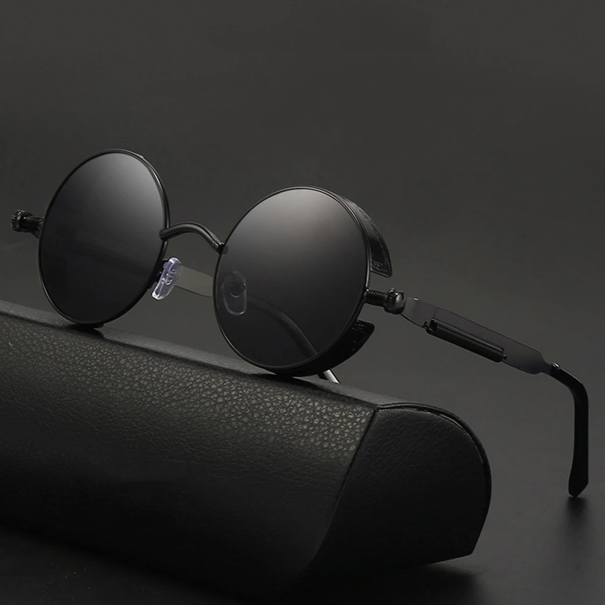 Retro Punk okulary przeciwsłoneczne okrągłe okulary odblaskowe okulary przeciwsłoneczne dla mężczyzn i kobiet