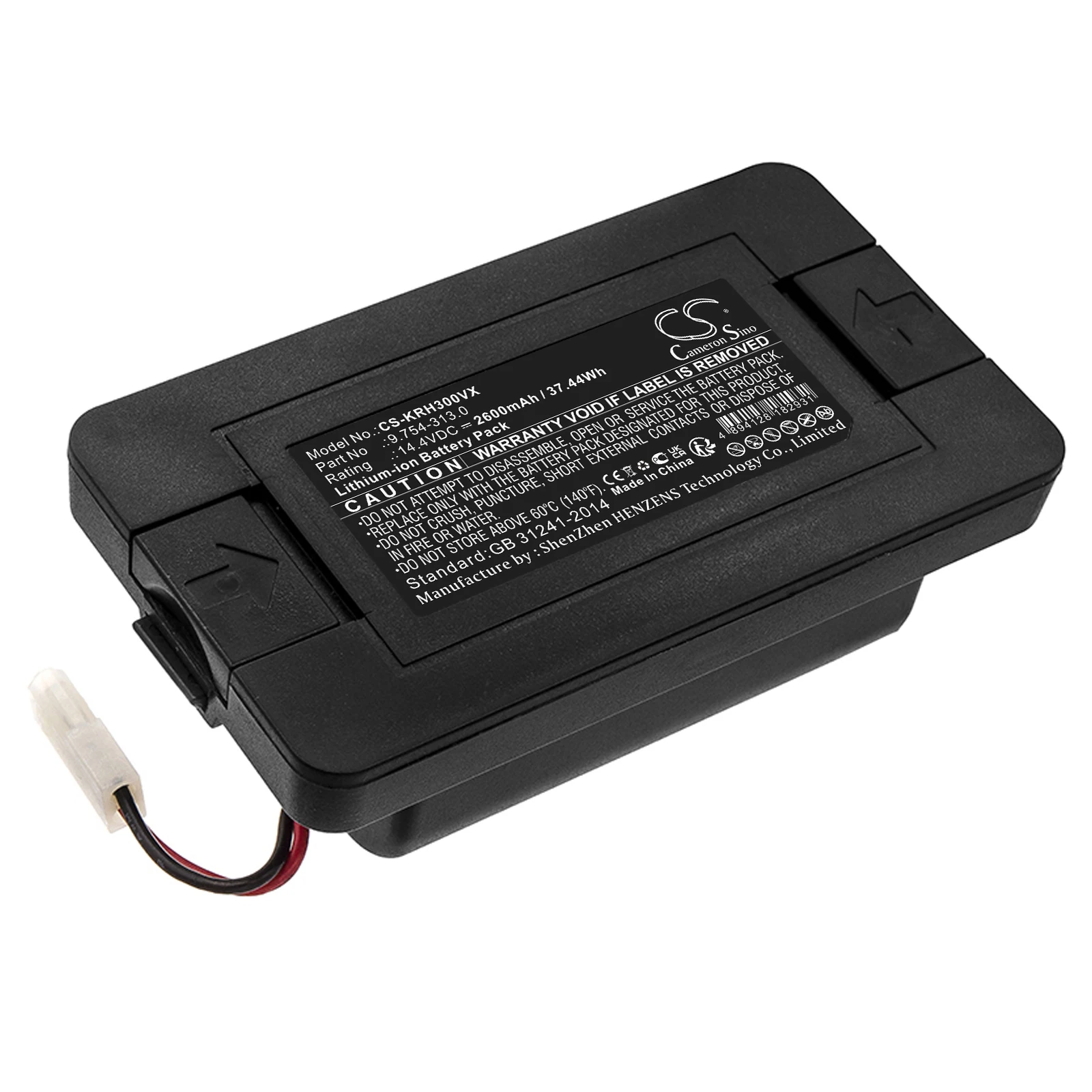 Replacement Battery for Karcher RC3,RCV 3 Robot Vacuum Cleaner and Mop PN:9.754-313.0 2600mAh / 37.44Wh