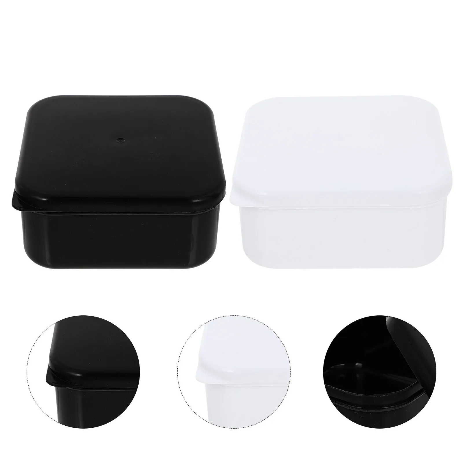 

2Pcs Plastic Bead Storage Box Multi Purpose Chess Pieces Pots for Go Game Handy Organizer Jar for Office School