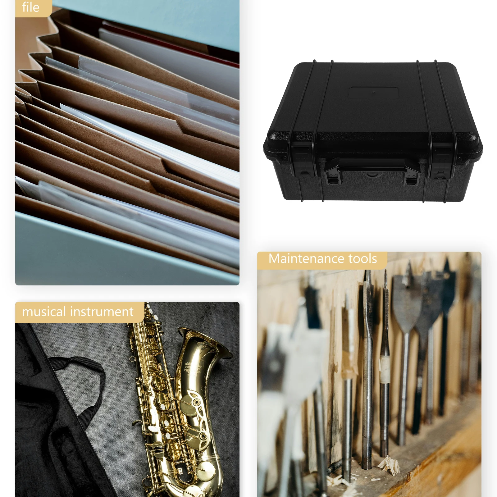 Plastic Tool Box Multi-purpose Carry Case Water Proof Equipment Storage Portable Pp Handle Tools