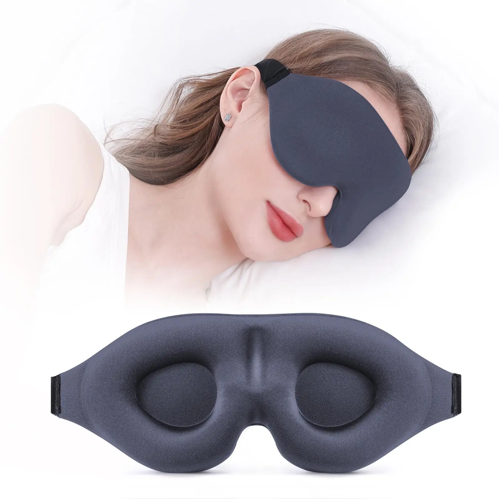 1PCS 3D Sleeping Eye Mask Blindfold For Unisex Soft Tiredness Relief Eye Cover Natural Sleeping Blind Eye Patch Skin Care Tool