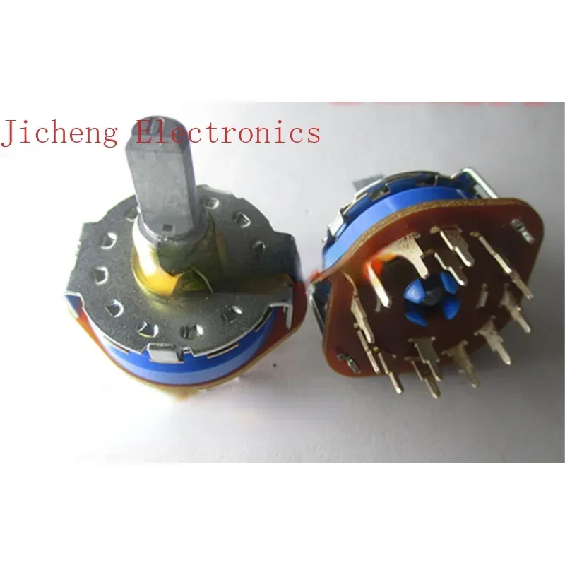 

10PCS Rotary Band Switch SRRM264300 2-pole 6-gear Audio