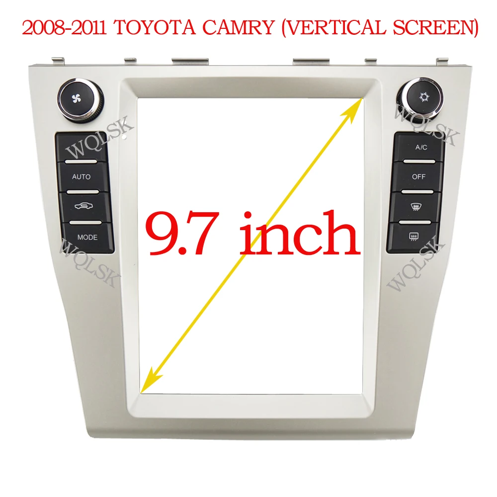 

Рамка 2 din для автомобильного радио Toyota Camry 2006, 2007, 2008, 2009, 20010, 2011, 9,7 дюймовый экран, автомобильный мультимедийный плеер, рамка для автомобильного радио