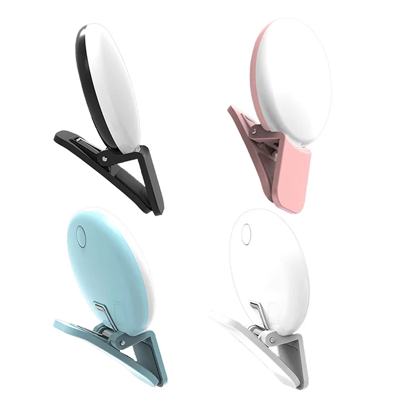 Nowość-telefon komórkowy wypełniający lampę błyskową klips do lampy trzy stopnie przyciemnianie Mini trwały praktyczny 10-LED Selfie Ring Beauty