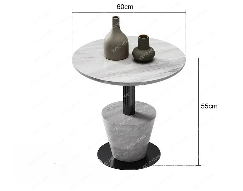A Marble Corner Few Natural Living Room Italian Sofa Edge Stainless Steel Light Luxury Edge Few