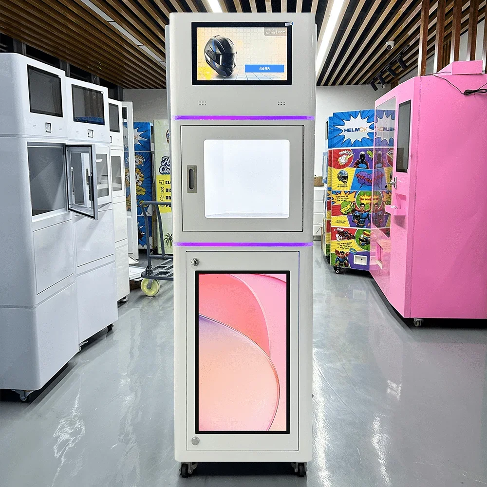 مبيعات ساخنة مصنع مخصص 27 "شاشة إعلانية آلة تنظيف خوذة الدراجة النارية آلة تنظيف آلة Vendo #5