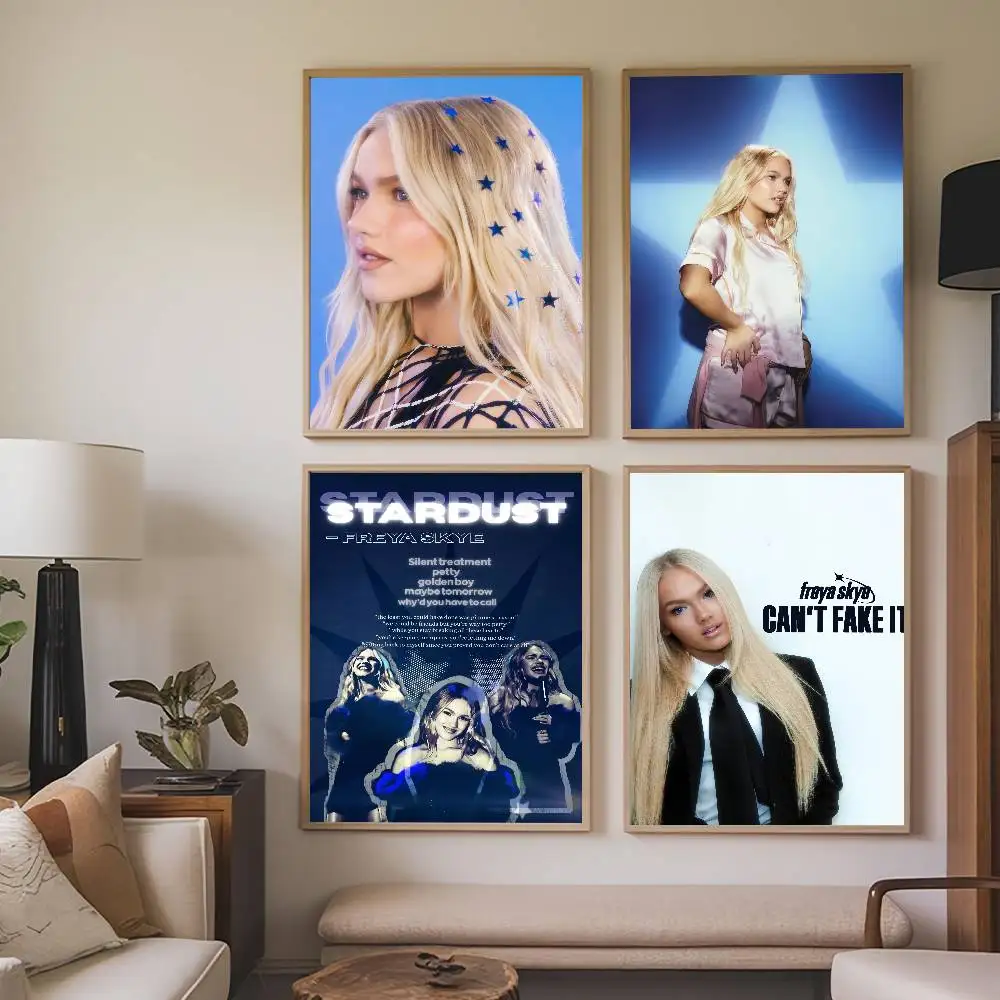 Singer F-Freya S-Skye-S Poster Prints Self Adhesive Home Suitable for Living Room Decor Decoration Wall