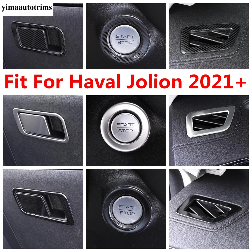 

Glove Box Sequin Dashboard Air AC Outlet Vent Start Stop Engine Button Ring Cover Trim Accessories For Haval Jolion 2021 - 2024