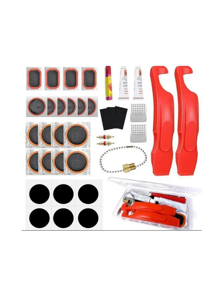 Bike Tire Repair Kit Advanced All-in-One Bicycle Flat Tyre Fixing Set With Super-Strength MTB Bike Tire Levers Bicycle Patch Set