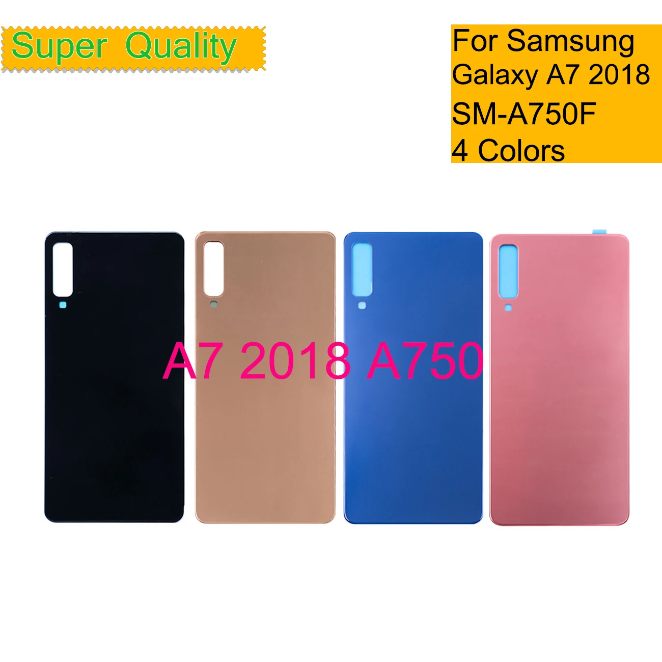 

10Pcs/Lot For Samsung Galaxy A7 2018 A750 Battery Back Cover Rear Case Housing Door Chassis Shell With Camera Lens