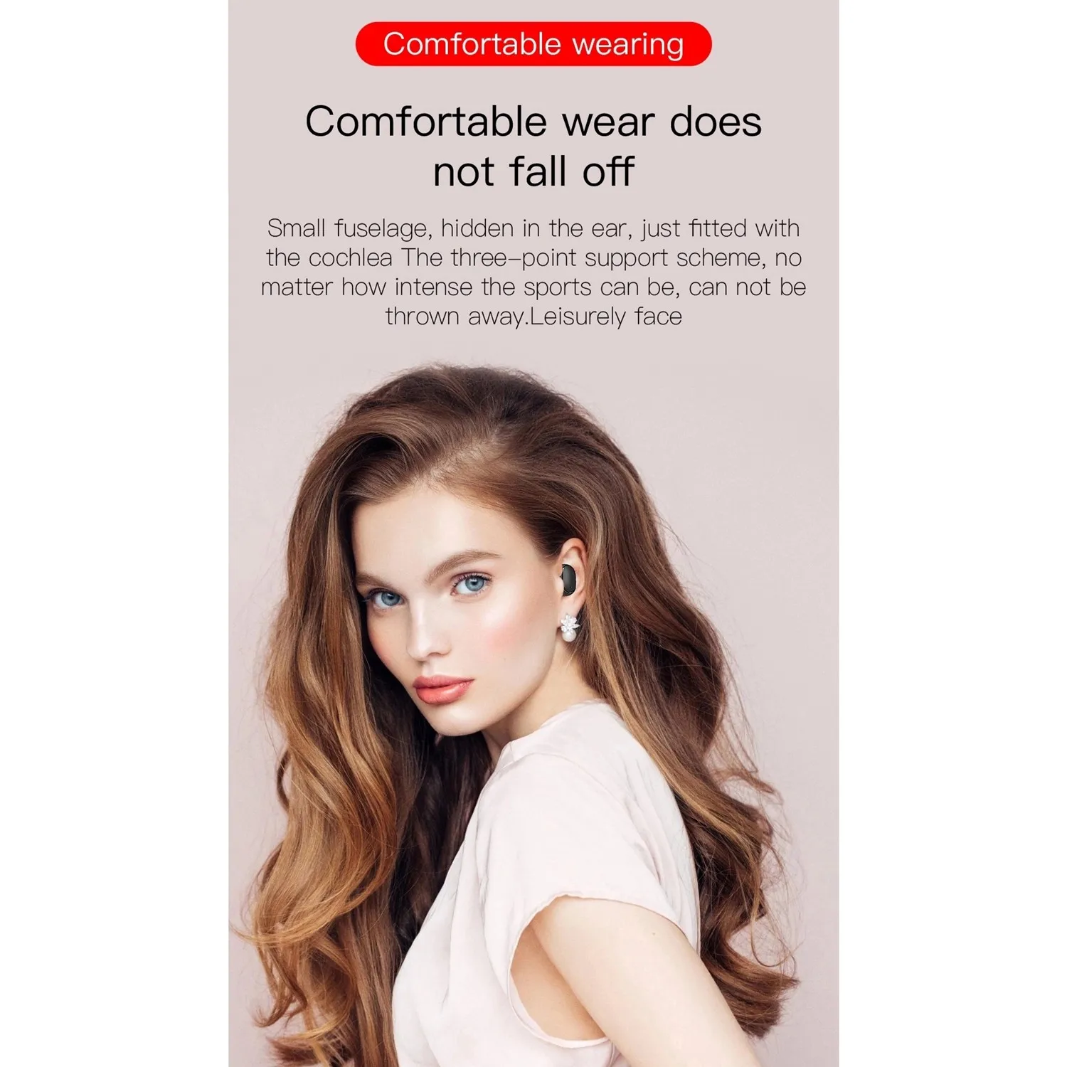 E6S Smart Digital Display TWS Bluetooth Headset Wireless Sports Mini Headset Stereo In-Ear