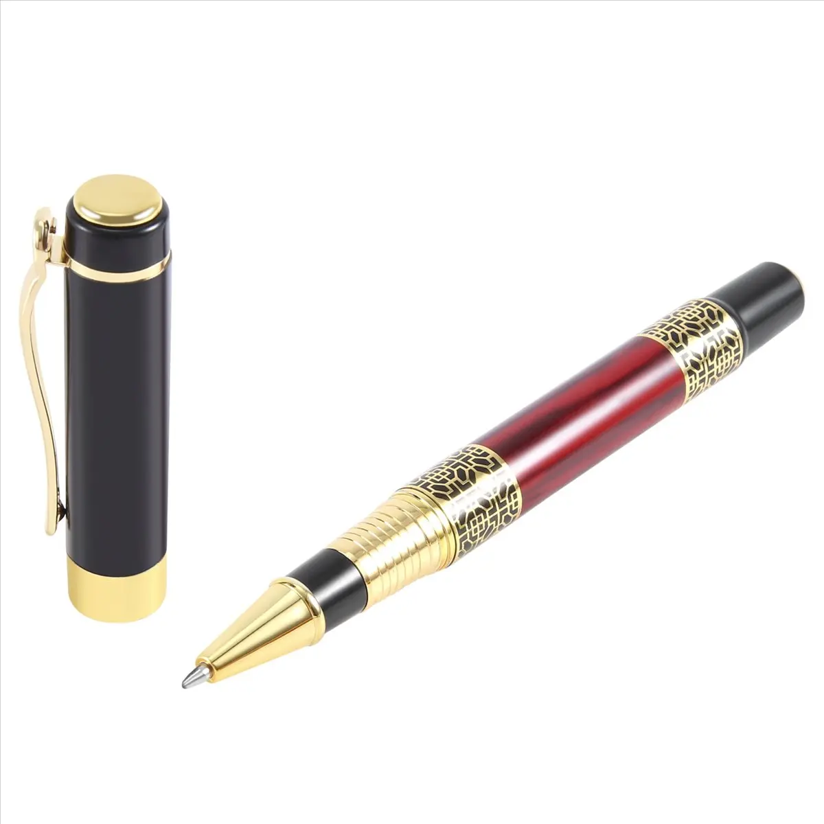 FTGT-Chinese Classical Roller Ball Pen Elegant Golden Metal Ballpoint Pen for Office Business Signature School Student Gift