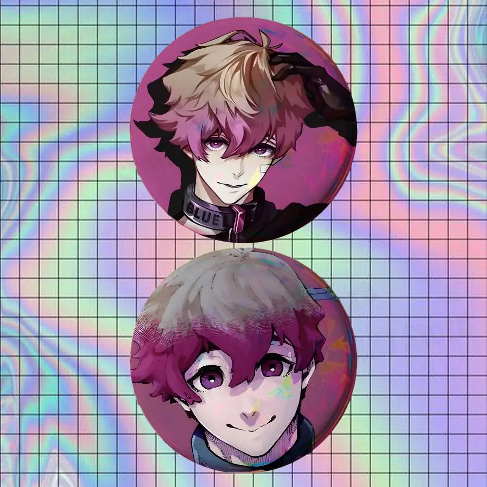 Anime Alexis N-Ness Brooches for Backpack Accessories 25,32,44,58,75mm Round Enamel Pins 2-Piece Set Cartoon Anime Badge