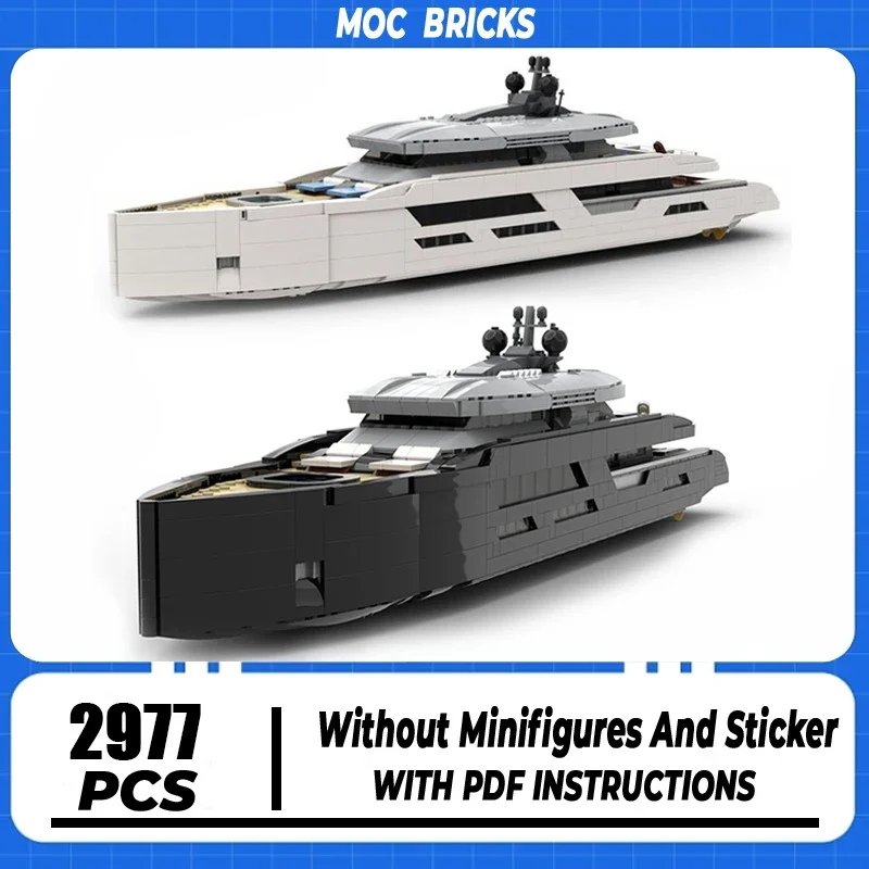 

Moc Building Bricks Mini White Black Yacht Model Technology Modular Famous Ship Model Blocks Construstion DIY Assembly Toy Gifts