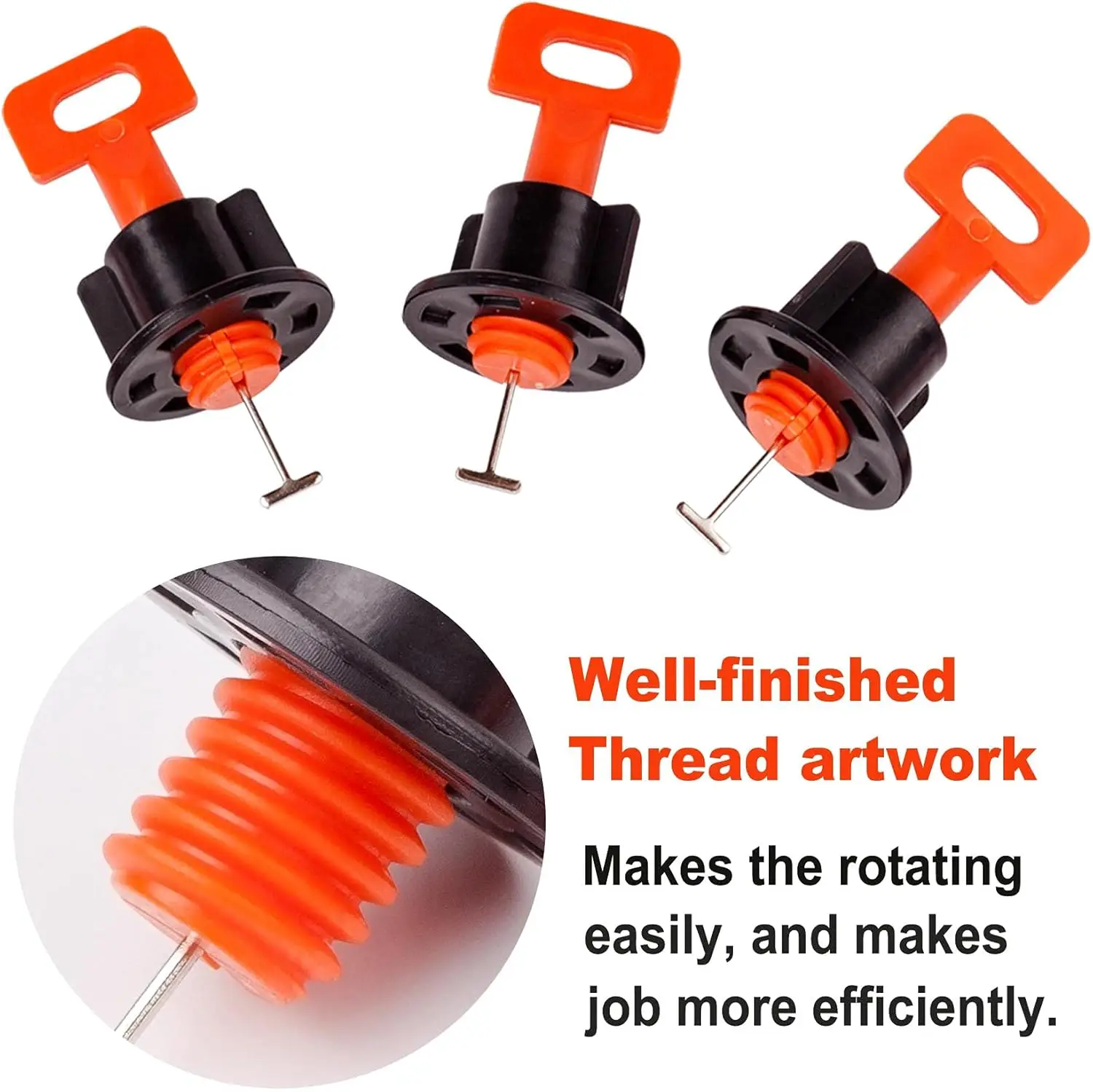 204-51Pcs Tile Leveling System Tile Laying Level Wedges Alignment Spacers for Leveler Locator Spacers Plier Flooring Wall