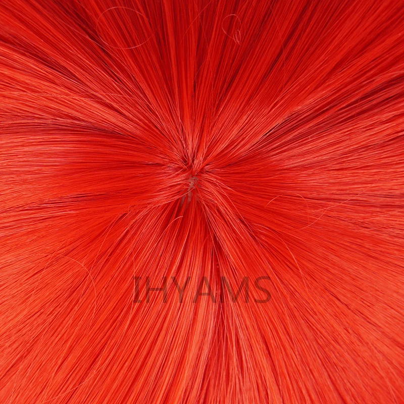 Peluca de Cosplay de princesa Ariel de la Sirenita de Anime de 65cm, peluca de juego de Halloween, pelo ondulado rojo sintético para fiesta y escenario + gorro de peluca
