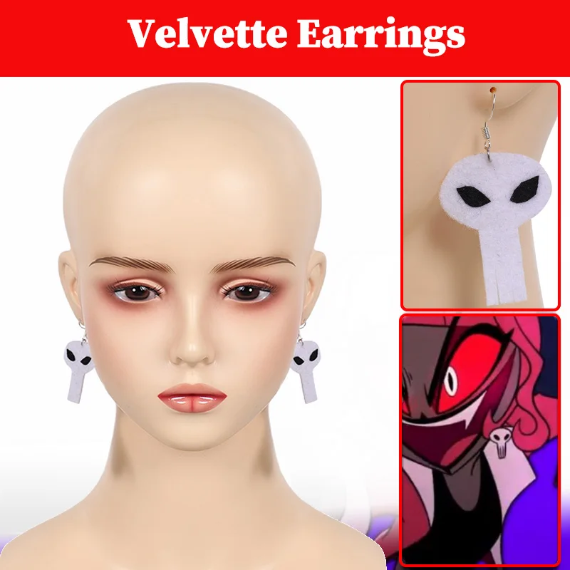 

Телевизор злой лидер, бархатные серьги для косплея, аксессуары для костюмов, фантазия, реквизит для одежды, серьги из нетканого материала, костюмы на Хэллоуин