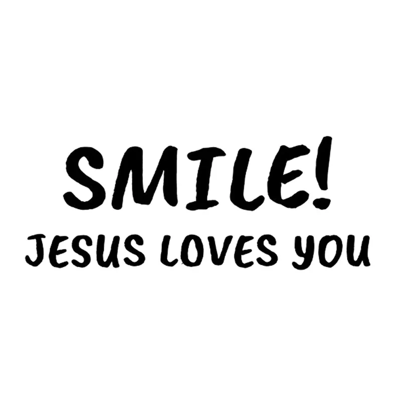 

Улыбка! Иисус Love You автомобильная наклейка автомобиль грузовик окно мотоцикл ноутбук виниловые наклейки водонепроницаемые автомобильные аксессуары