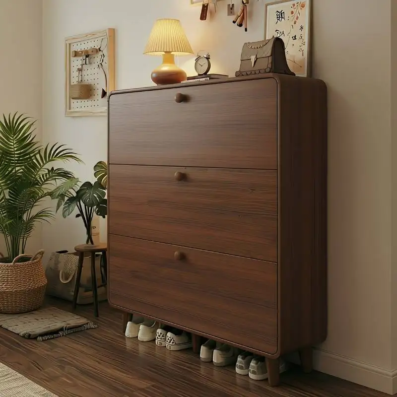 Dustproof Drawers Shoe Cabinet Display Hallway Corner Show Rack Shoe Cabinet Wooden Compartment Estante Para Zapatos Furniture