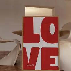 Trendy Love Is The Key Canvas Posters Prints Modern Style Red Love Quote Wall Art Painting Pictures for Living Room Home Decor