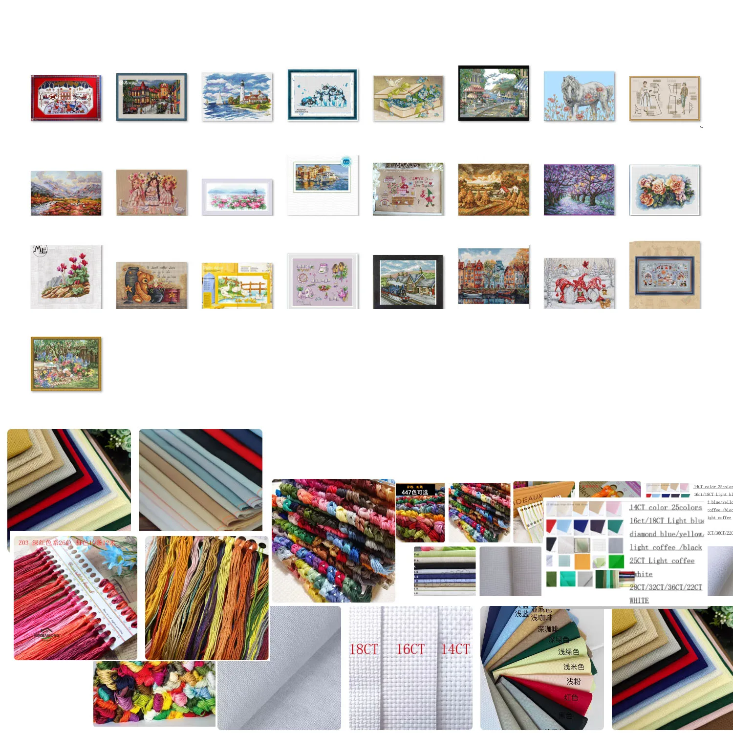 

Cross Stitch Kit Flower Gift Box 43-31 Cross stich Kits Homfun Craft Cross Stich Painting Decorations For Home