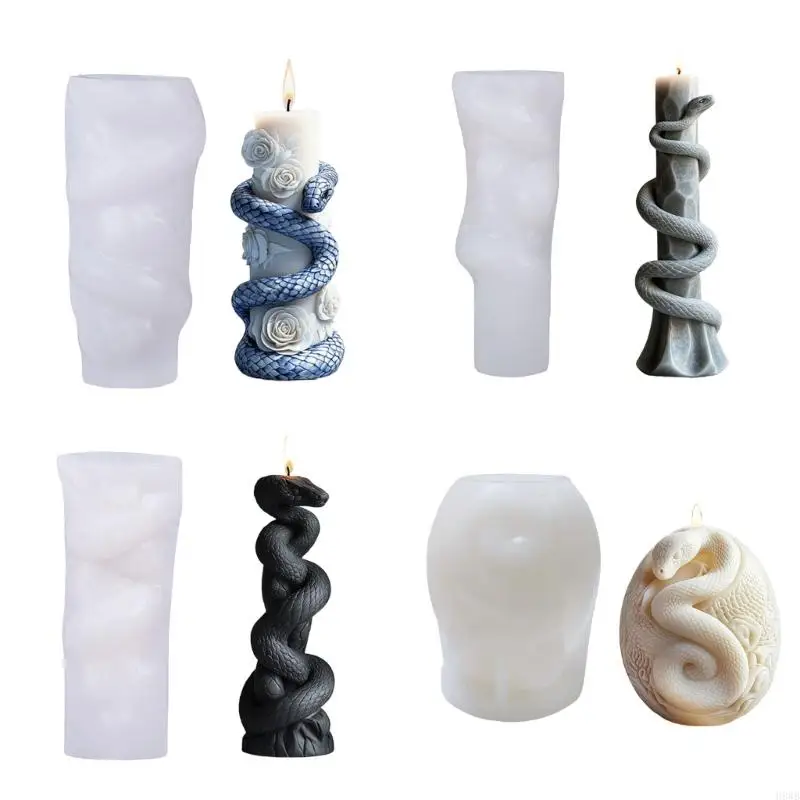 

H8WB Flower Snake Pillar Silicone Moulds Spirals Snake Pillar Molds Ornament Molds Epoxy Resin Molds Plasters Molds