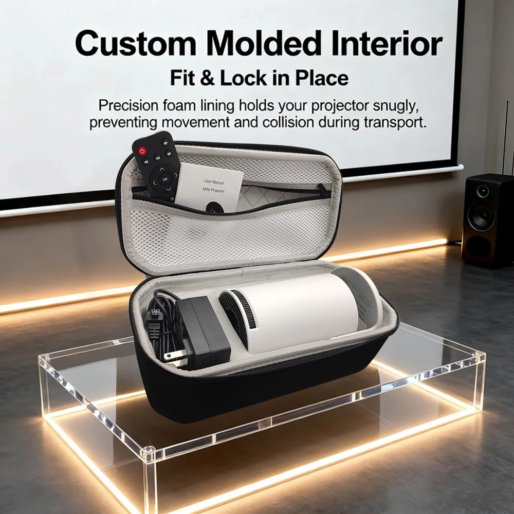 حافظة محمولة تحمل صندوق حماية فتحة بطاقة دقيقة خصيصًا لجهاز العرض HY300 Pro + تخزين حقيبة حمل السفر #4