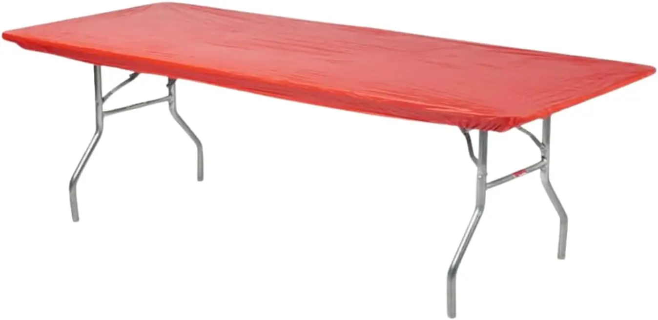 

Red Plastic Table Covers, 30" x 72", Set of 5 for Easy Protection