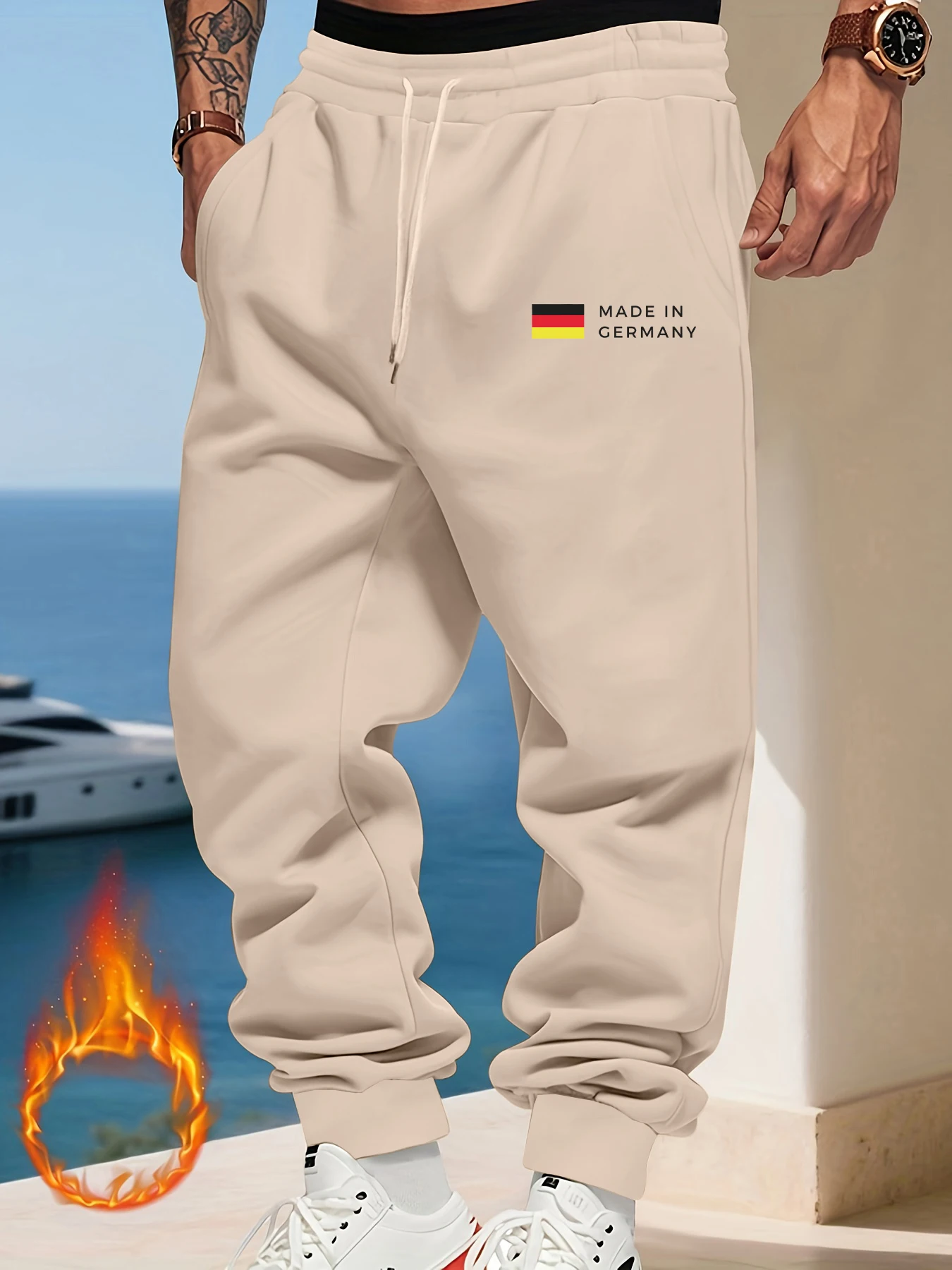 

Made In Germany Pattern Autumn Mens Sweatpant Comfortable Street Long Pants Y2K Hip Hop Trousers Casual Multicolor Unisex Pant