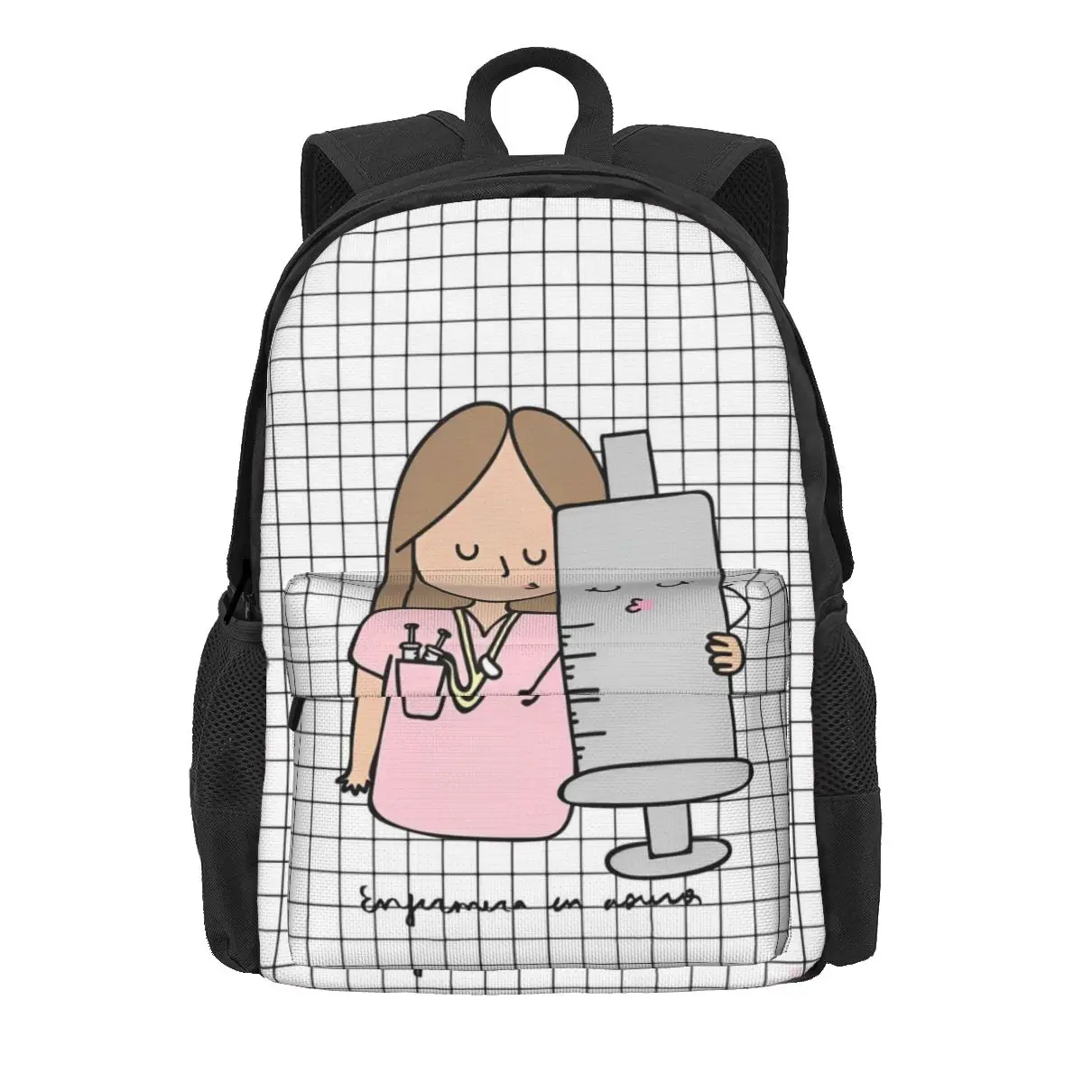 Enfermeras Cartoon Women Backpack Mochila Children School Bag Doctor Nurse Medical Computer Rucksack Boys Girls Shoulder Bag