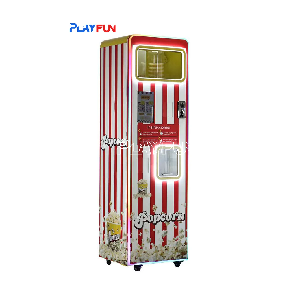 Kommerzielle Selbstbedienung Automatische Mais Snacks Popcorn Verkaufsautomat Popcorn Maker Maschinen