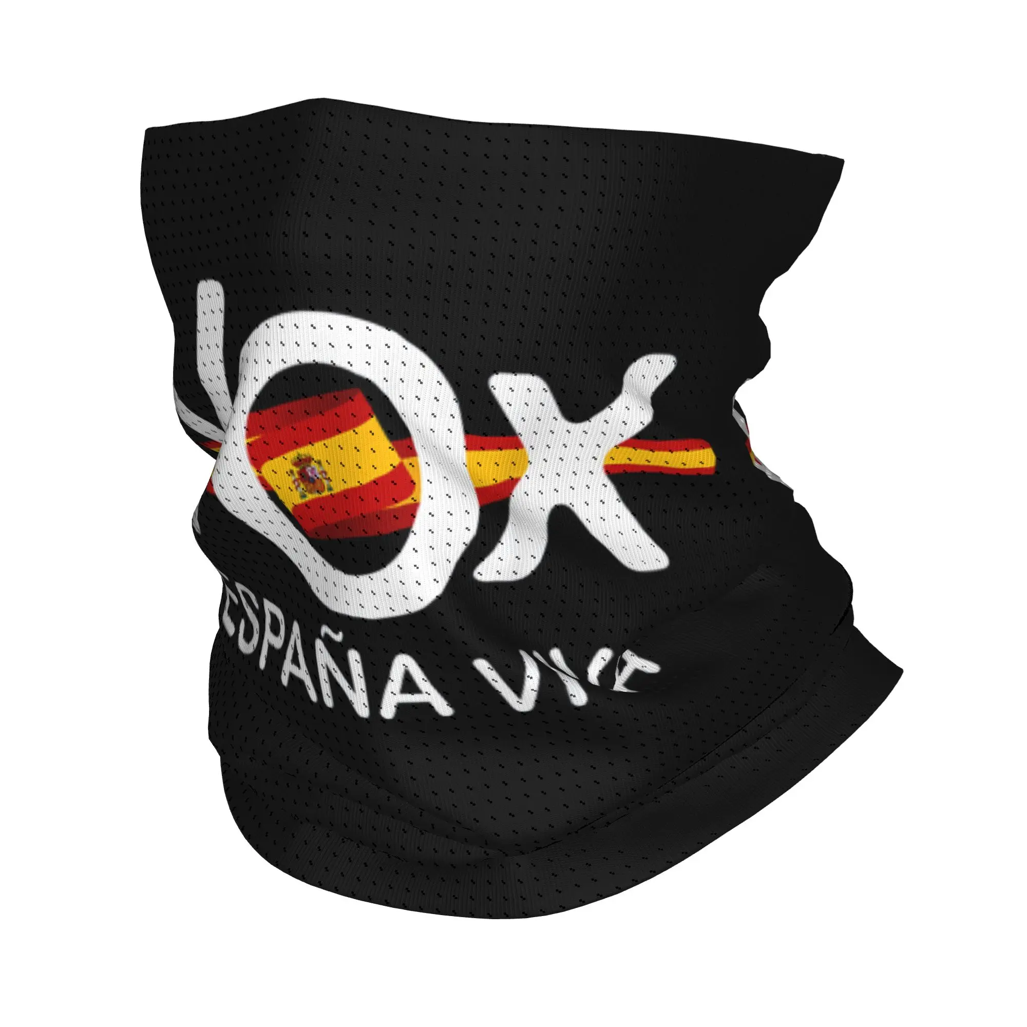 Custom Espana Viva Vox Winter Headband Neck Warmer Men Women Ski Cycling Tube Scarf Spain Flag Face Bandana Gaiter